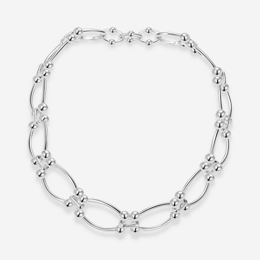 PIANEGONDA - Choker in argento sterling 925 con maglie allungate PSON20 - COLLEZIONE ASSOLUTO