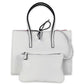 CAPRI WATCH - Borsa "Alba" White realizzata in pelle “pieno fiore” di vitello con stampa "Alce”, interno in pelle scamosciata, borsello e tracolla in pelle - Art. 5776 00