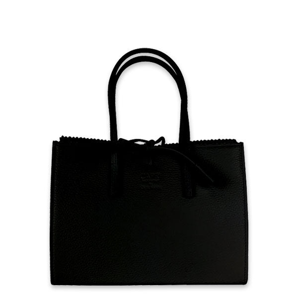 CAPRI WATCH - Borsa "Alba" Black realizzata in pelle “pieno fiore” di vitello con stampa "Alce”, interno in pelle scamosciata, con borsello e tracolla in pelle - Art. 5776 01