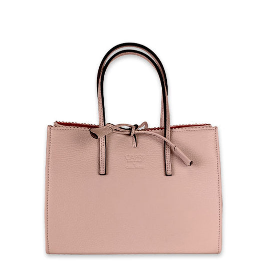 CAPRI WATCH - Borsa "Alba" Pink realizzata in pelle “pieno fiore” di vitello con stampa "Alce”,  interno in pelle scamosciata, con borsello e tracolla in pelle - Art. 5776 04