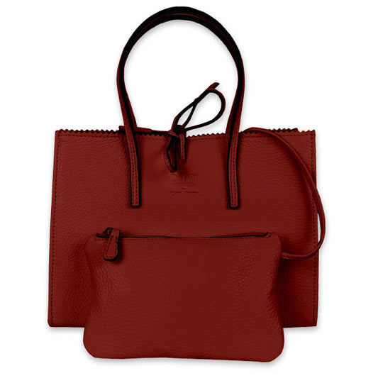 CAPRI WATCH - Borsa "Alba" Red realizzata in pelle “pieno fiore” di vitello con stampa "Alce”,  interno in pelle scamosciata, con borsello e tracolla in pelle - Art. 5776 30