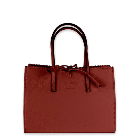 CAPRI WATCH - Borsa "Alba" Red realizzata in pelle “pieno fiore” di vitello con stampa "Alce”,  interno in pelle scamosciata, con borsello e tracolla in pelle - Art. 5776 30