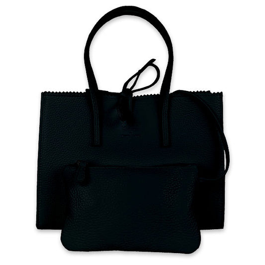 CAPRI WATCH - Borsa "Alba" Blue Navy realizzata in pelle “pieno fiore” di vitello con stampa "Alce”,  interno in pelle scamosciata, con borsello e tracolla in pelle - Art. 5776 40