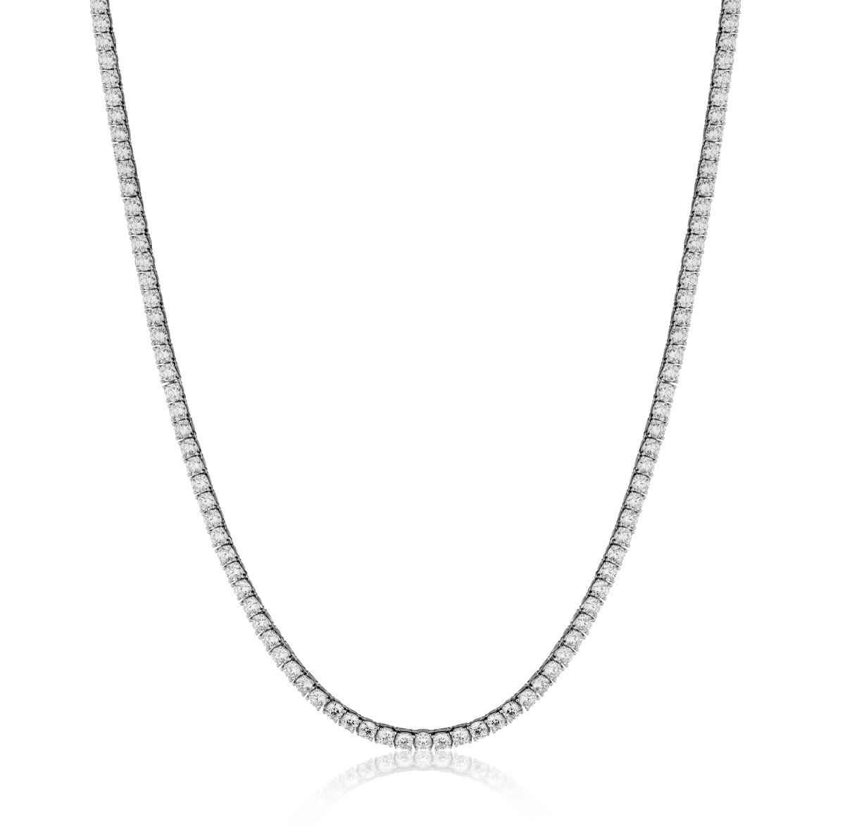 Collana Tennis 3 mm con Zirconi Swarovski Bianchi in Argento 925