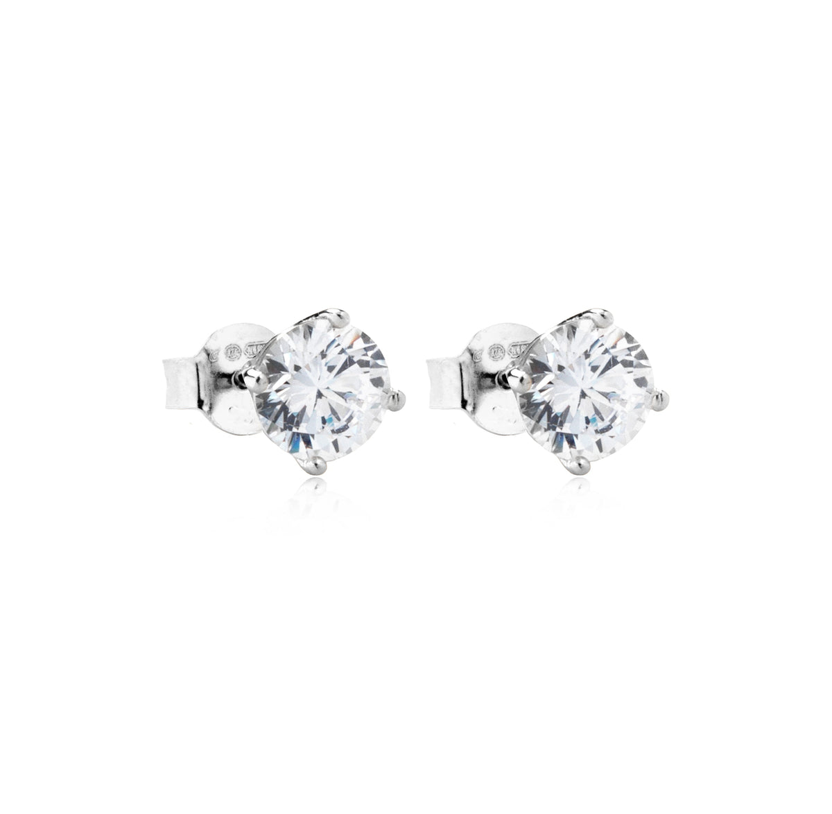 Orecchini Punto Luce con Zirconi Swarovski in Argento 925 – 0,5 cm