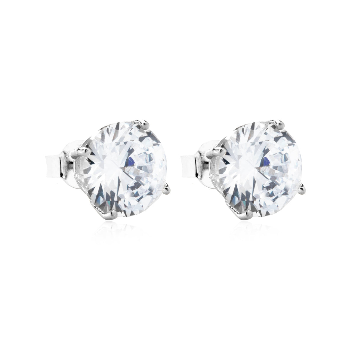 Orecchini Punto Luce con Zirconi Swarovski in Argento 925 – 0,9 cm