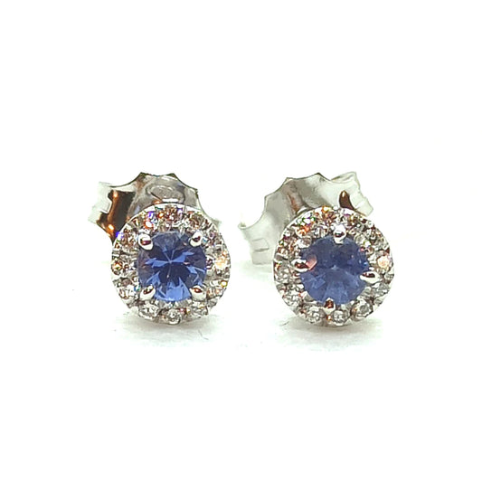 PG jewels Gold and brilliant earrings with sapphires 