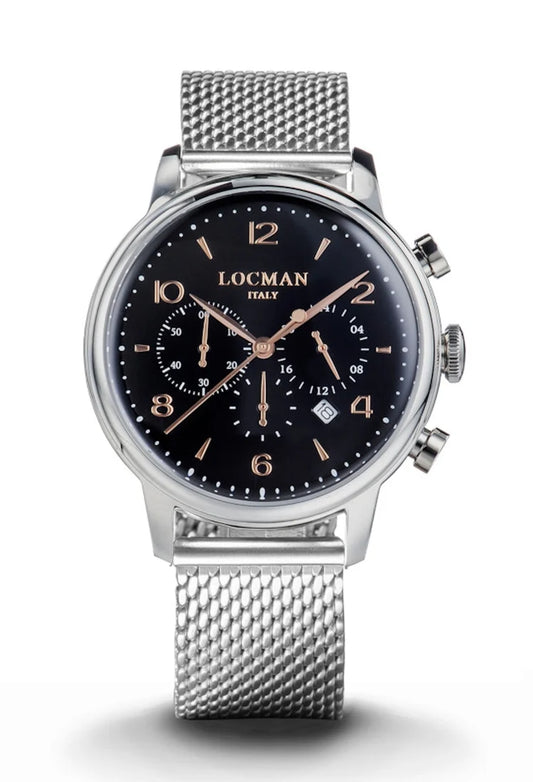 LOCMAN 1960 - CRONO NERO E GRIGIO MAGLIA MILANO (Ref. 0254A01R-00BKRG2B0)