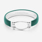 ABSOLUTE BRACELET 925‰ silver bracelet with blue begie green leather PSOB22