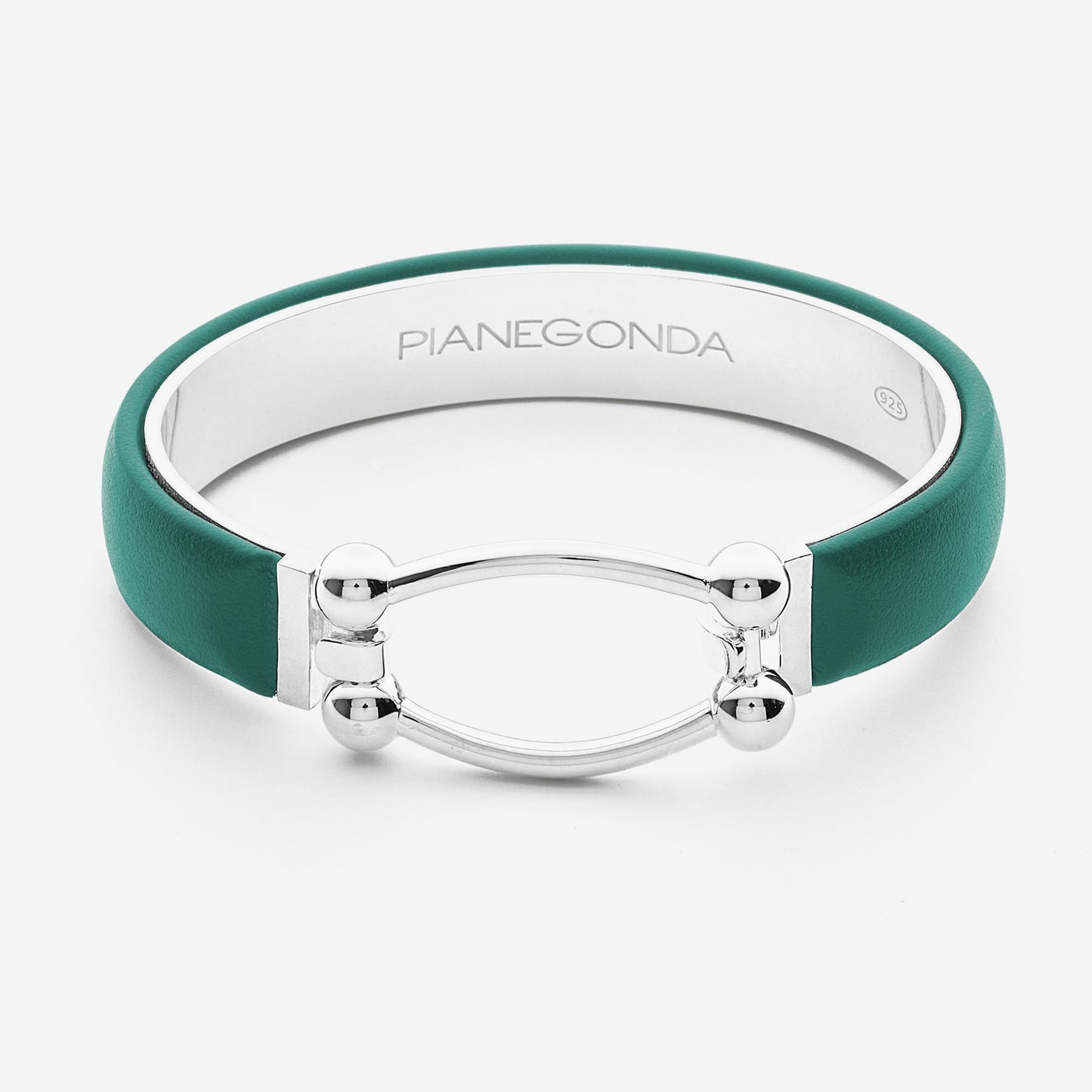 BRACCIALE ASSOLUTO    Bracciale in argento 925‰ con pelle blu begie verde  PSOB22