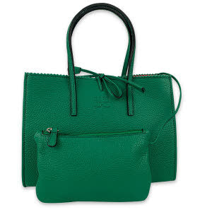 CAPRI WATCH - Borsa "Alba" Green realizzata in pelle “pieno fiore” di vitello con stampa "Alce”,&nbsp;interno in pelle&nbsp;scamosciata,&nbsp;borsello e tracolla in pelle - Art. 5776 50