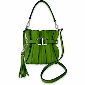 CAPRI WATCH - Borsa "Marta" Green Light realizzata in pelle “pieno fiore” di vitello con stampa "Alce”, foderata internamente in pelle scamosciata, con tracolla - 5777 52