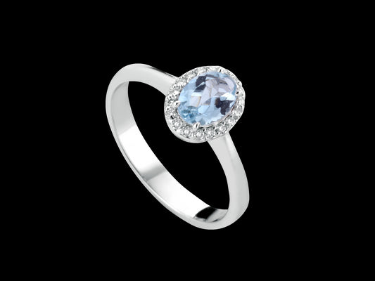 Aquamarine ring Harmony collection