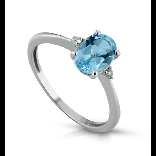 Oval ring Topaz collection