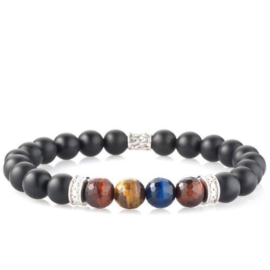 Bracciale Gerba Stone Black Passion onice opaco occhio di tigre