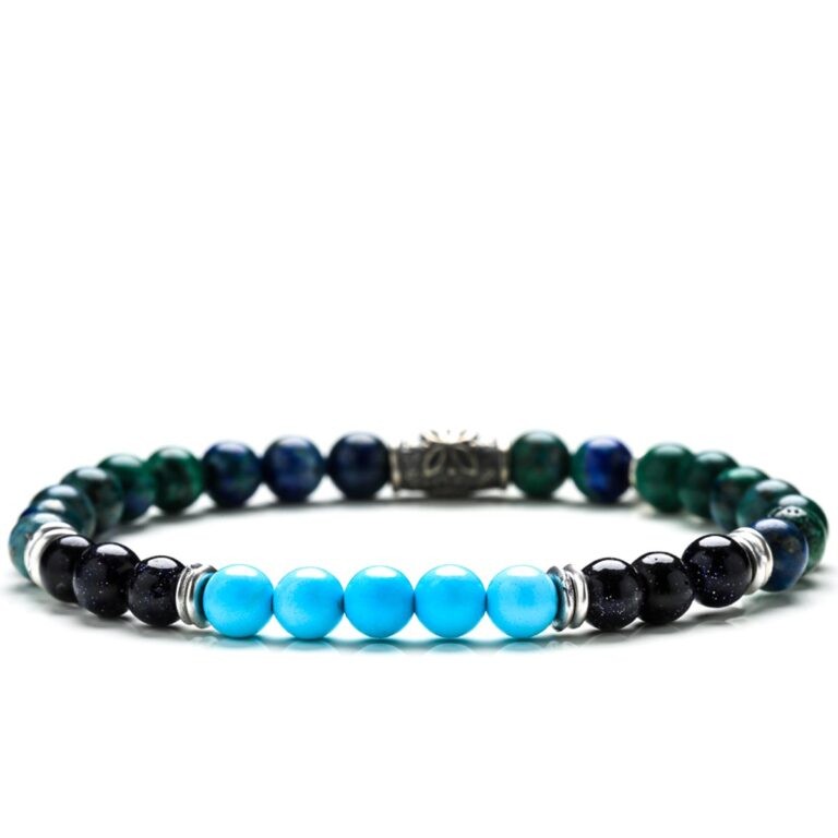 Gerba Stone Capri Sea moonstone turquoise silver bracelet