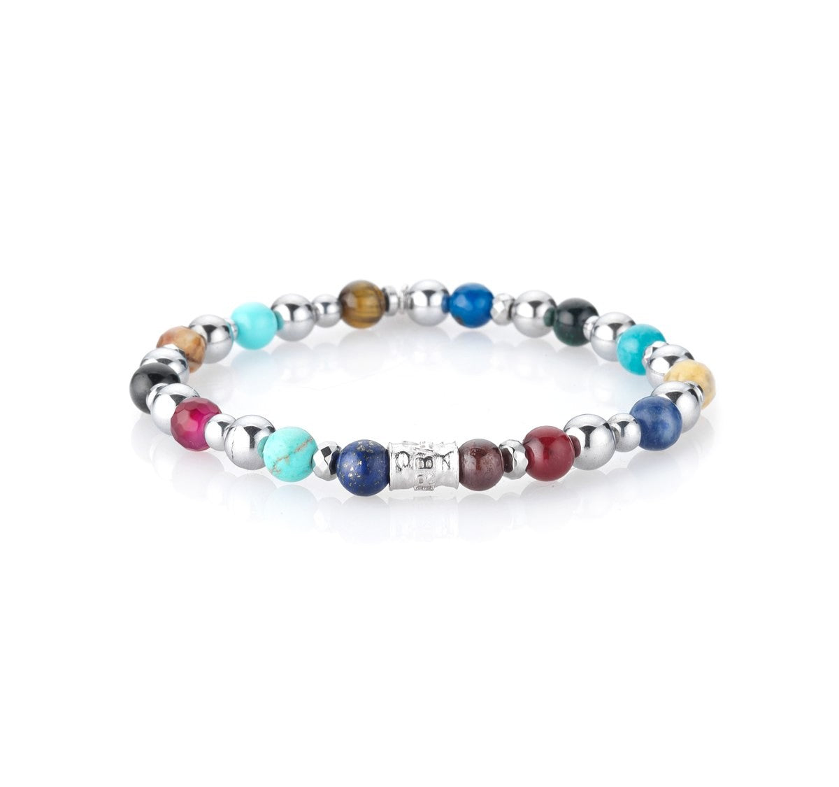 Bracciale Gerba Stone Havana argento occhio di tigre bronzite agata