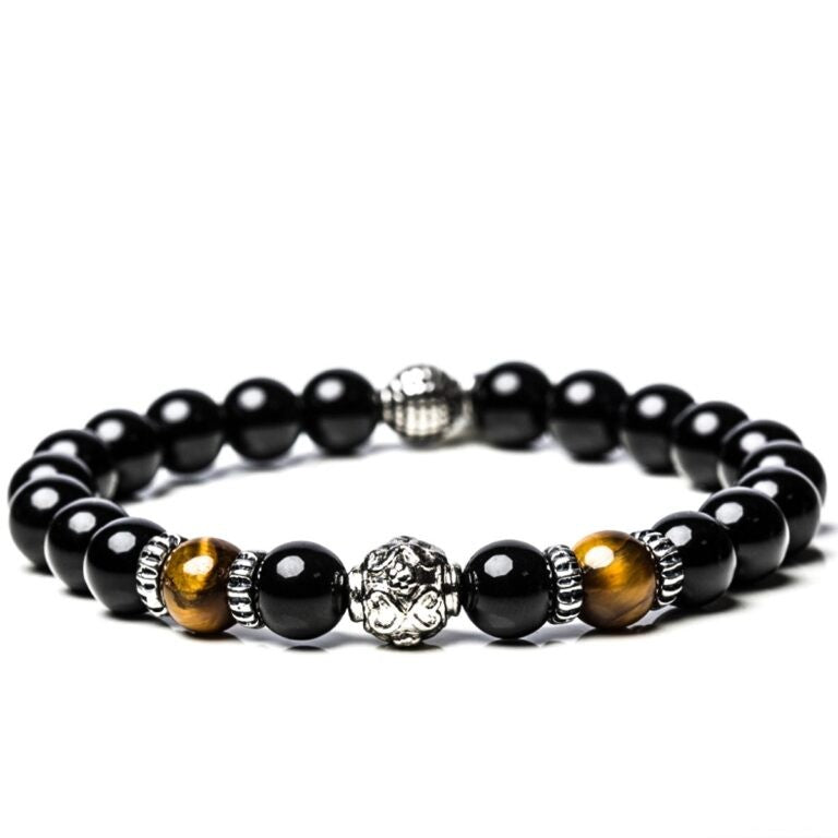 Bracciale Gerba Stone Night of Love onice ematite argento