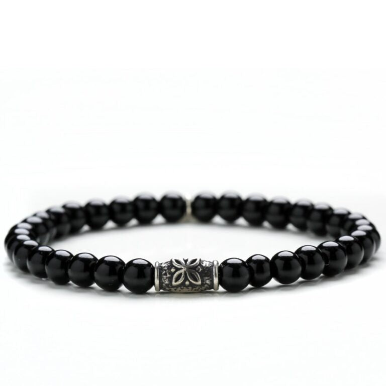 Bracciale Stone Black Spirit onice e componenti in argento