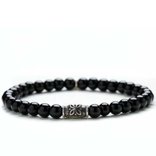 Stone Black Spirit bracelet onyx and silver components