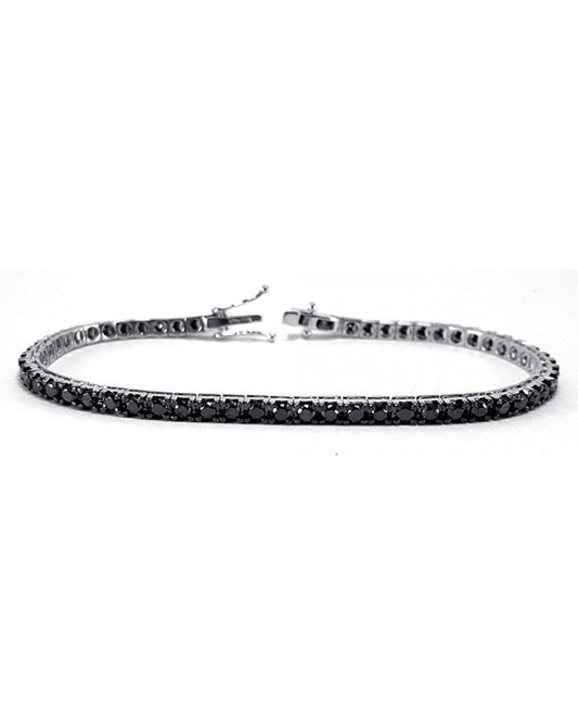 Black diamond tennis bracelet