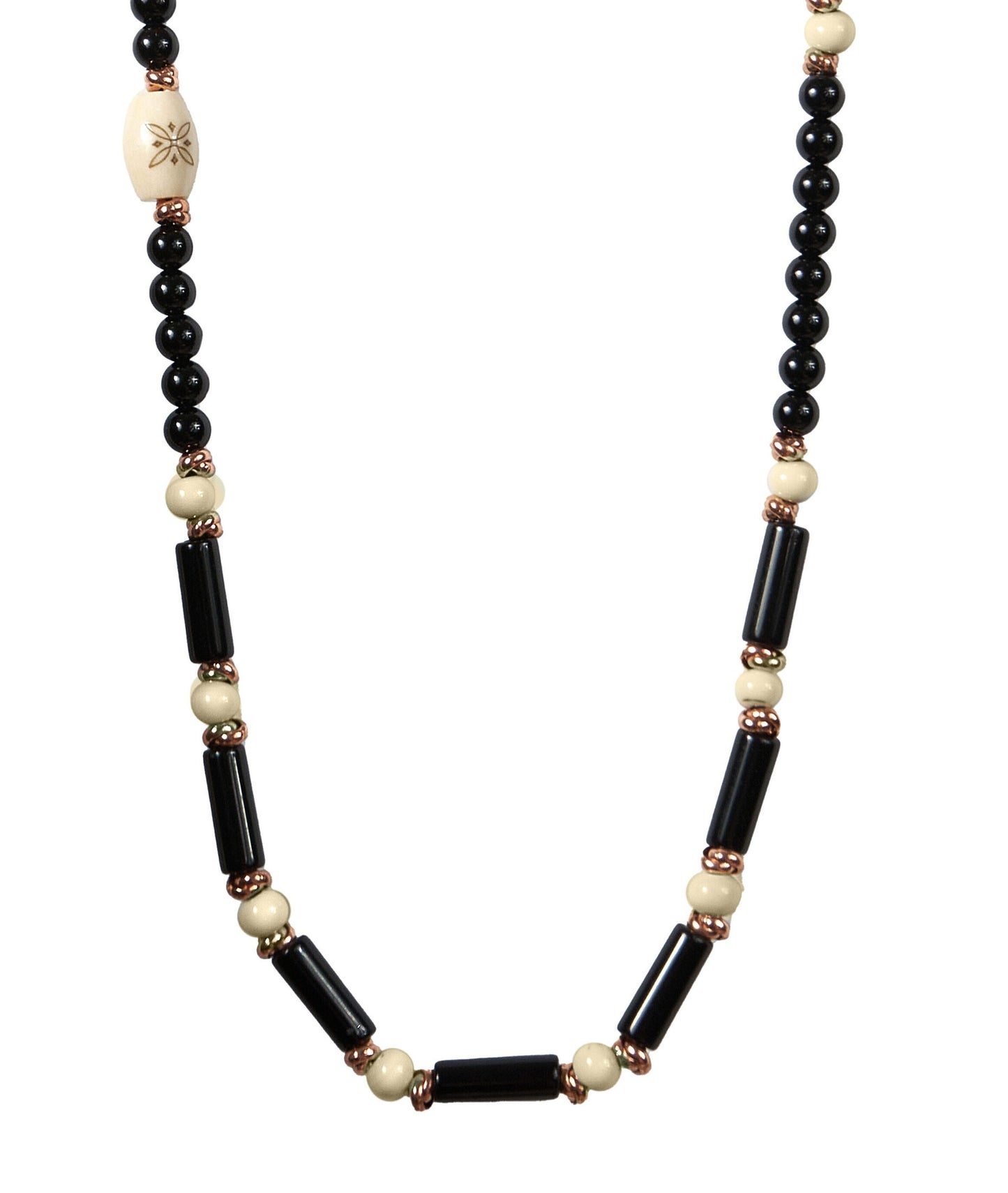 Gerba necklace with Murrine Onyx and 925 Silver