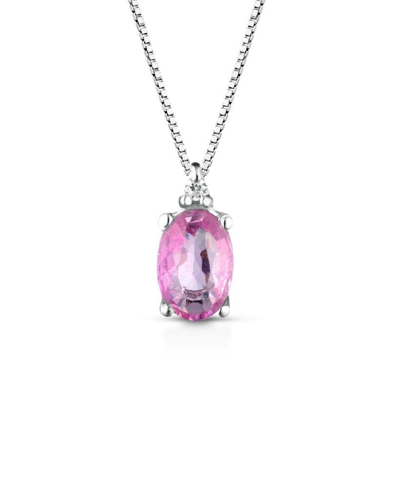 CIOSTONE-PINK white gold necklace