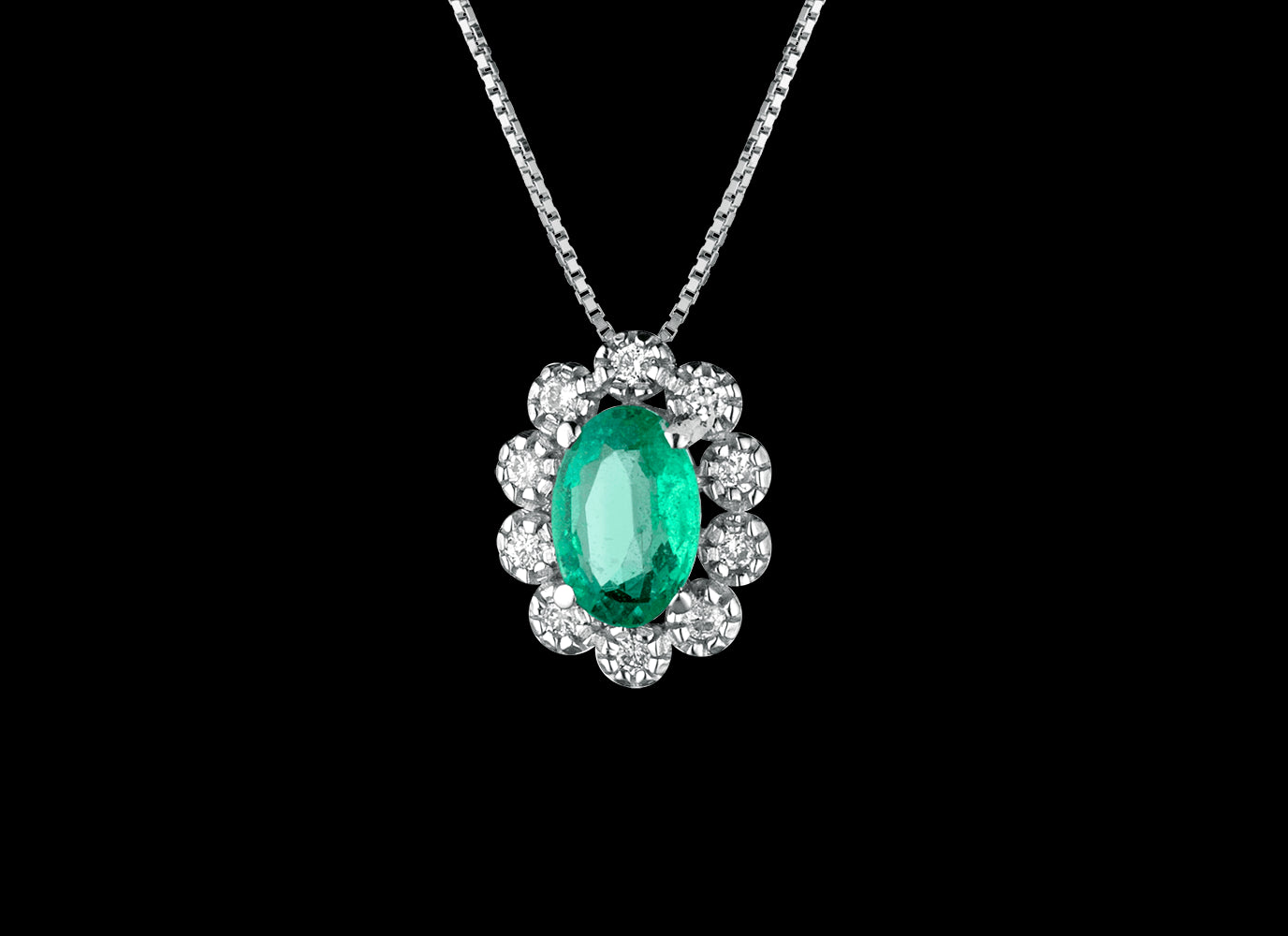 Fox collection emerald necklace