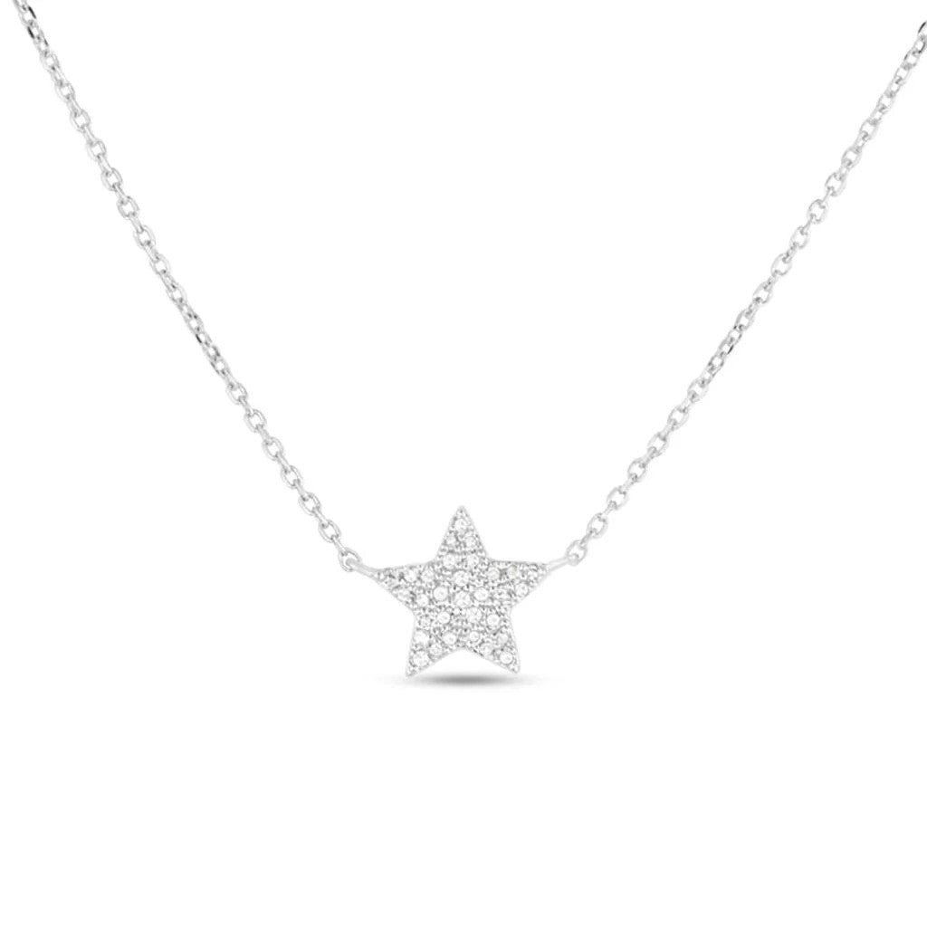 Star necklace with diamonds