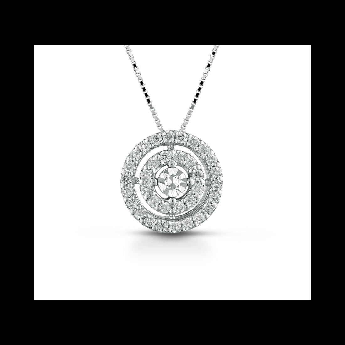 Lucciole necklace in white gold with CIOTARG/3 diamonds