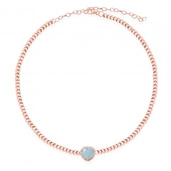 Choker Groumette opal - Le Scritte dell'Amore