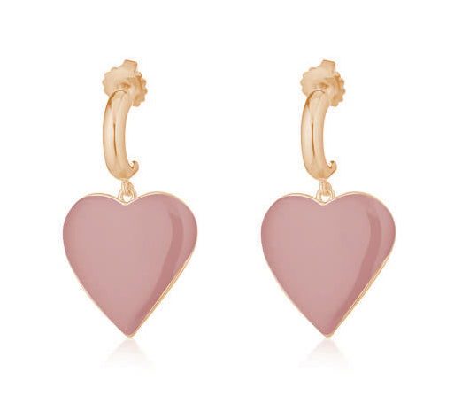 MeWo Heart Pendulum Earrings