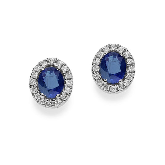 Sapphire and diamond earrings